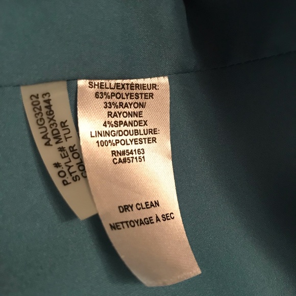 EUC ANDREW MARC TURQUOISE. DRESS SIZE 6 - Picture 5 of 5